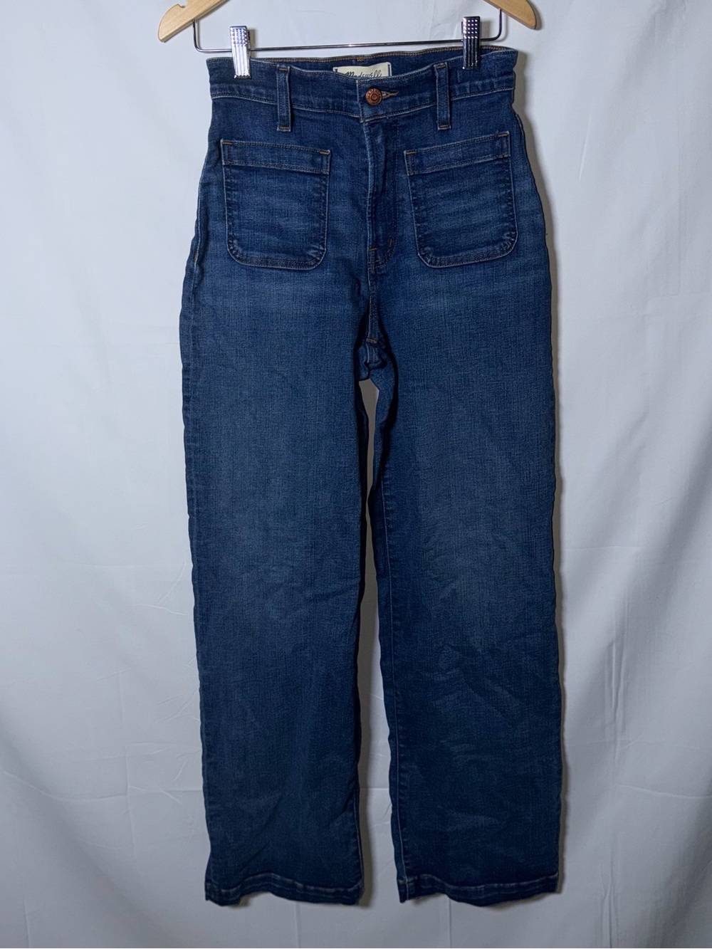 Madewell Women's Dark Blue Wide-Leg Jeans